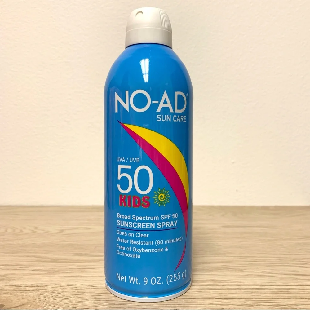 No-Ad Kids Broad Spectrum Sunscreen Spray SPF 50‎ UVA/UVB 9 oz Expires 03/26